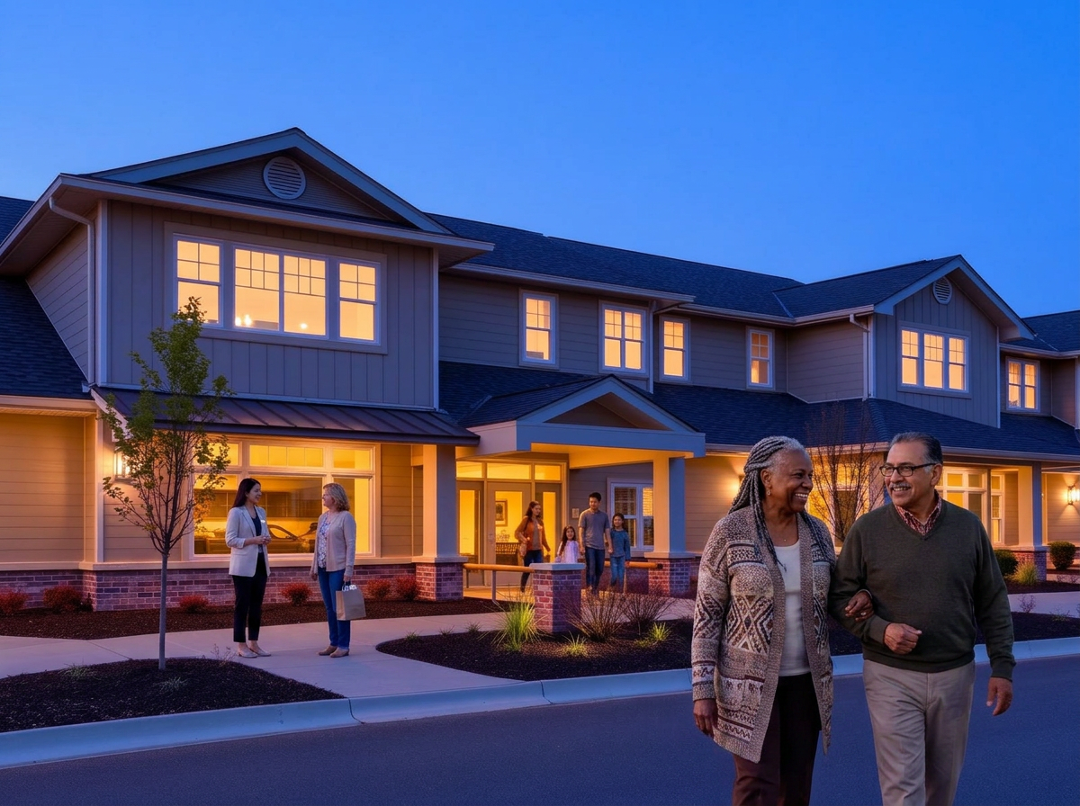 Modern assisted living community exterior